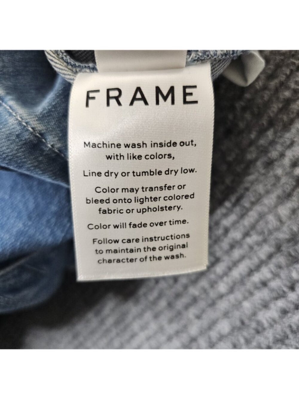 FRAME Denim Le Garcon Overalls sz Large L jeans crop boyfriend - Picture 7 of 7